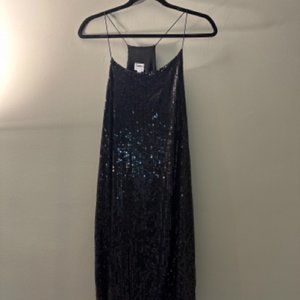 NWT black sequin mini dress